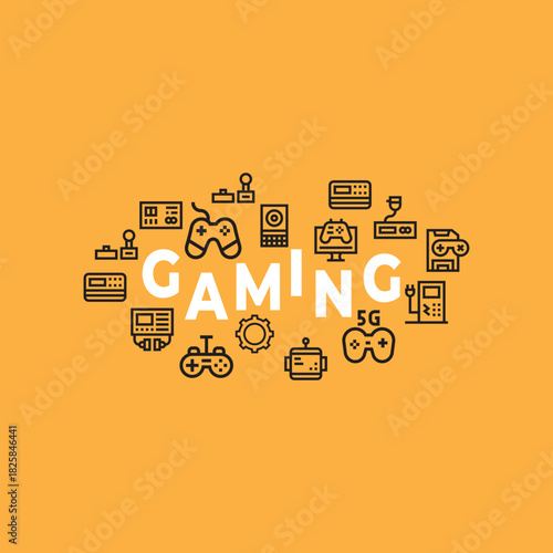 gaming icon  game  background  logo vector symbol illustration minimalist design