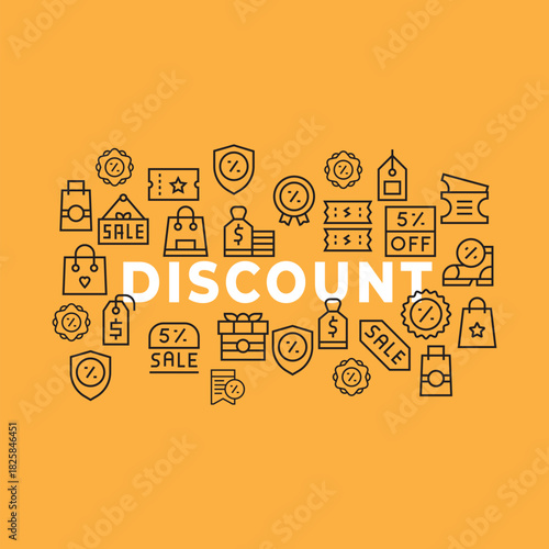 discount icon  background  logo vector symbol illustration minimalist design