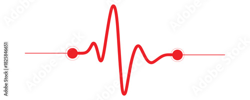 Cardiogram on a isolated background vector.Pulse, ecg, ekg, hertbeat, electrocardiogram, graph, rhythm cardioid concept. Heartbeat pulse hospital logo sign. Vector illustration