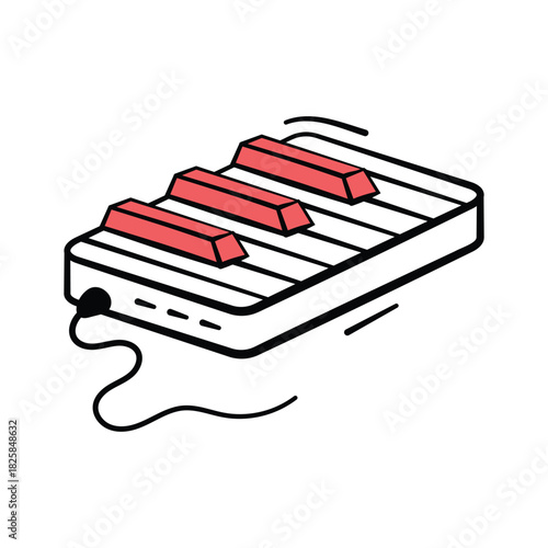 Take a look at this creatively crafted musical keyboard vector design