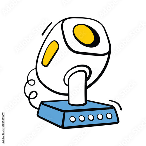 A trendy hand drawn icon of spotlight, ready to use