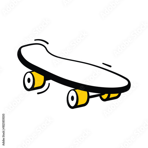 A skateboard icon used for performing tricks and skating