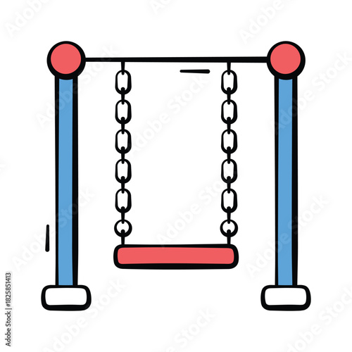 Get this trendy icon of swing in modern style