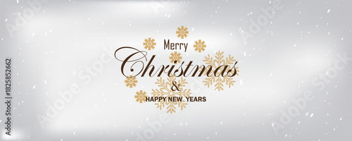 Merry Christmas text design. Vector logo, typography. Usable as banner, greeting card. vector illustration