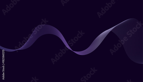 Abstract Purple Wave on Dark Background
