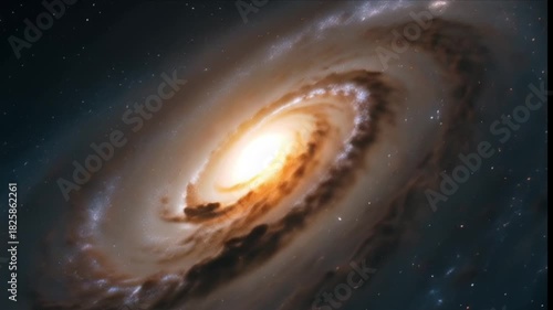 Ultra-cinematic cosmic shot showing the formation of the first galaxies and stars, 4k video