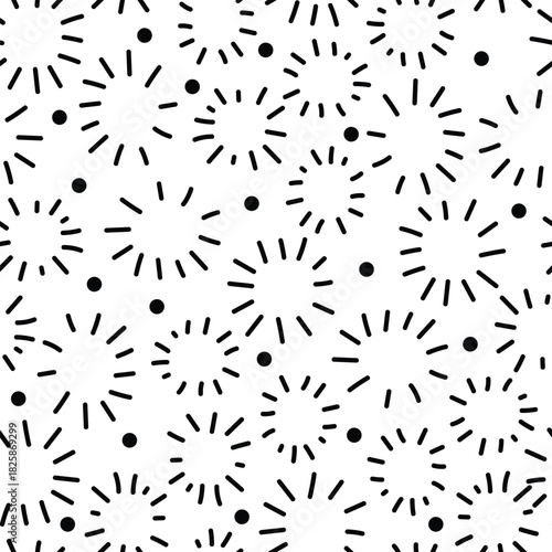 ABSTRACT BLACK AND WHITE seamless pattern simple modern clean background ornament element design wallpaper backdrop modern minimalist decorative texture hand drawn