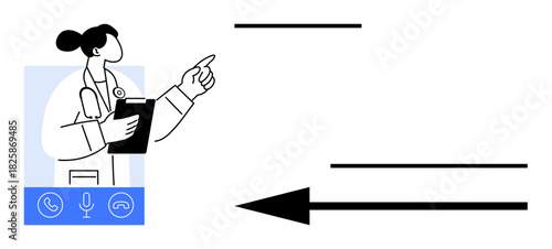 Telemedicine concept. Telemedicine with doctor interacting through virtual platform for remote consultation. Telemedicine for healthcare, online communication, medical app development, telehealth