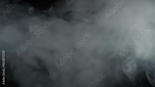 Ethereal Smoke Swirling in Dark Background, Creating Mysterious Atmosphere