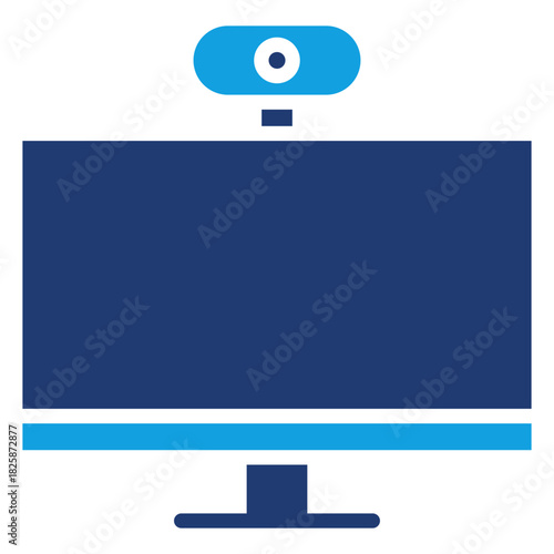 Webcam Blue Color Icon