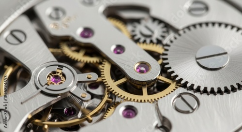Wallpaper Mural Intricate Watch Mechanism - A Close-Up View of Gears and Precision. Torontodigital.ca