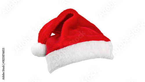 Happy Santa Claus cartoon character in red suit with a gift bag, isolated on a white background for Christmas and winter holiday greeting illustration