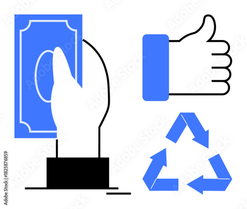 Sustainability concept. Sustainability is promoted by aligning monetary transactions with eco-friendly practices and approvals. Sustainability encourages waste reduction and green initiatives. Ideal