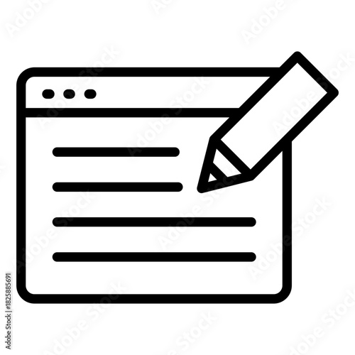 Blogger Outline Icon