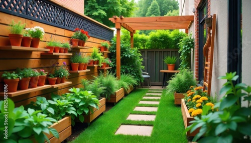 Fototapeta Naklejka Na Ścianę i Meble -  garden with flowers