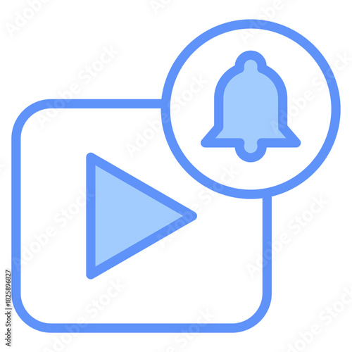 Subscribe Outline Blue Color Icon