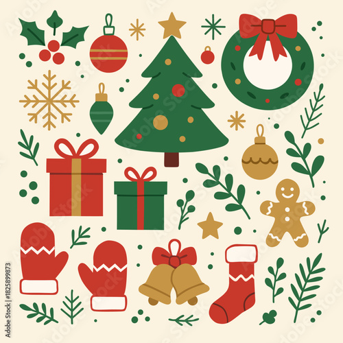 Christmas Elements Vector Set