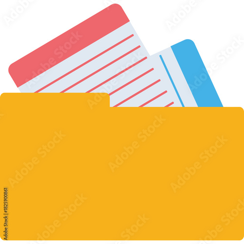 Folder Document Flat Illustration