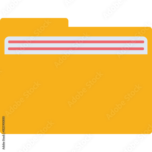 Folder Document Flat Illustration