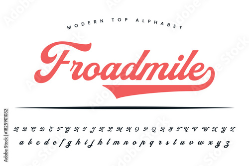 Froadmile font alphabet capital letter small letter numbers sign and symbol