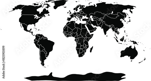 world map high quality vector illustration