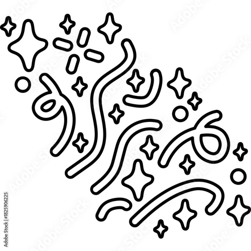 Confetti Party Outline