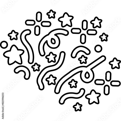 Confetti Party Outline