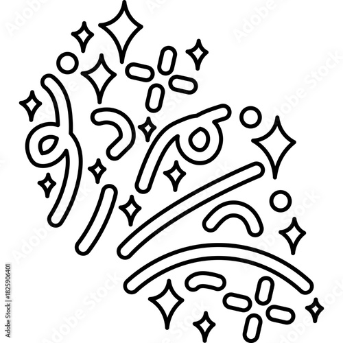 Confetti Party Outline