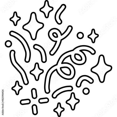 Confetti Party Outline