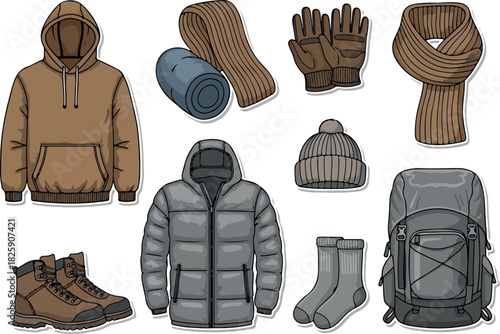 Cozy Winter Essentials A Collection of Warm Clothing and Gear