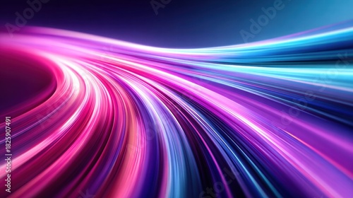 Abstract Light Trails in Vibrant Colors