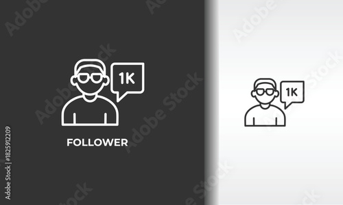 Follower Vector, Icon Or Logo Sign Isolated Symbol Illustration