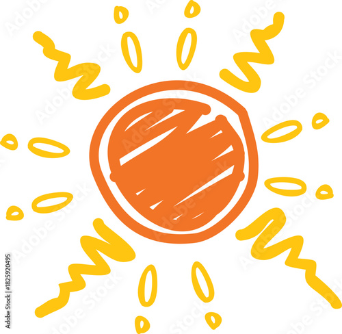 Doodle Sun Sketch 