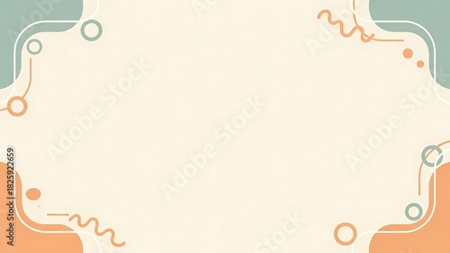 Abstract Geometric Background with Orange and Teal Accents for Creative Design and Presentation