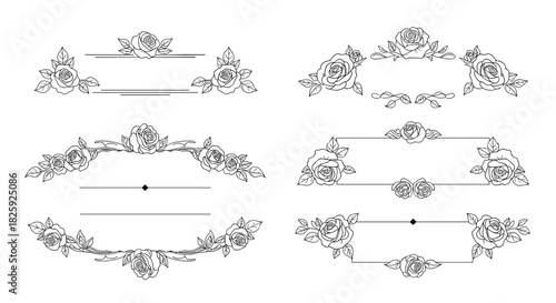 Sophisticated decorative dividers featuring rose motifs and elegant designs