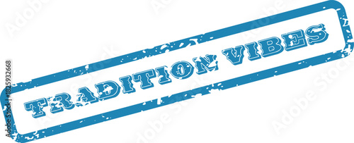 Grunge Tradition Vibes Blue Stamp Design for Event Promotion and Nostalgia