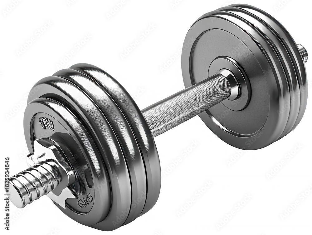Naklejka premium Dumbbell icon fitness glossy finish png 3D render png gym png workout png exercise png health png strength png lifting png shiny png equipment png transparent background image