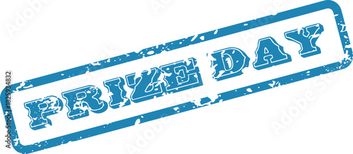 Distressed Blue Stamp with the Text Prize Day for Celebratory Events
