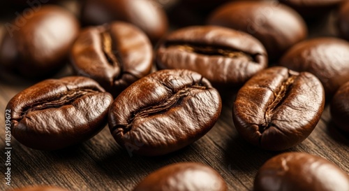 Wallpaper Mural Aromatic Roasted Coffee Beans Close-Up Torontodigital.ca