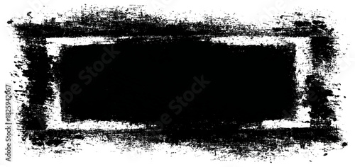 Wallpaper Mural Vector grunge black frame border brush design. Torontodigital.ca