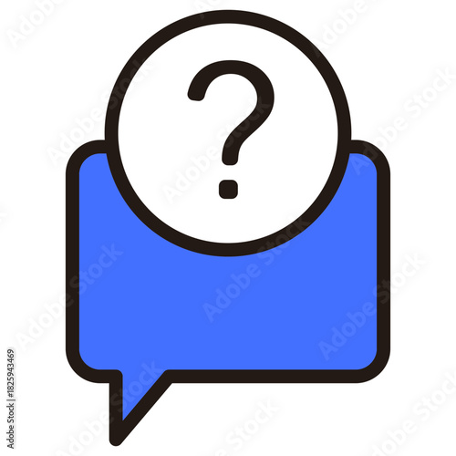 customer questions  mixed color icon