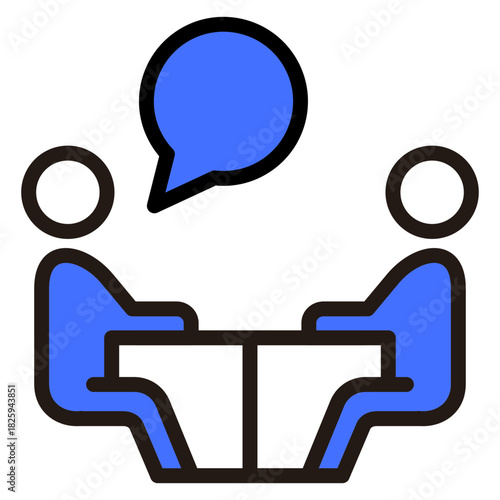  personal meeting mixed color icon