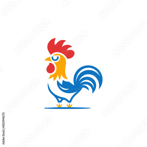 Stylized rooster logo