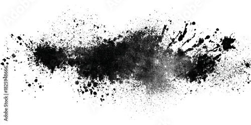 Abstract black grunge brush stroke background texture. vector hand drawn creative brushstroke grungy concrete art design.