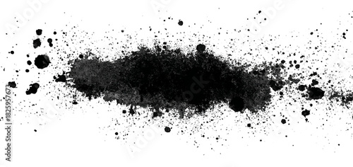 Abstract black grunge brush stroke background texture. vector hand drawn creative brushstroke grungy concrete art design.