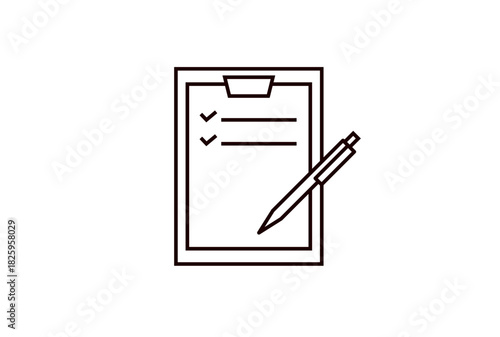 シンプルなカルテのアイコン