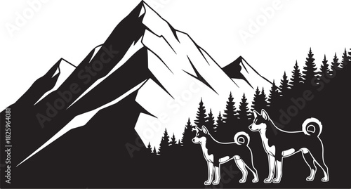 Mountain Goat Silhouette Bundle – Wildlife, Peaks & Nature Clipart Set