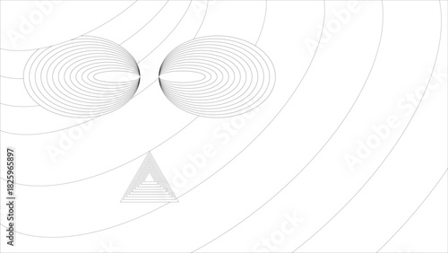 abstract art lines face sleepy background