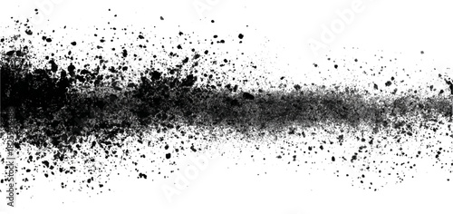 Wallpaper Mural Abstract black grunge brush stroke background texture. vector hand drawn creative brushstroke grungy concrete art design. Torontodigital.ca