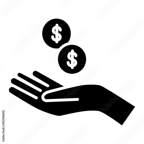 Hand Receiving Money Coins